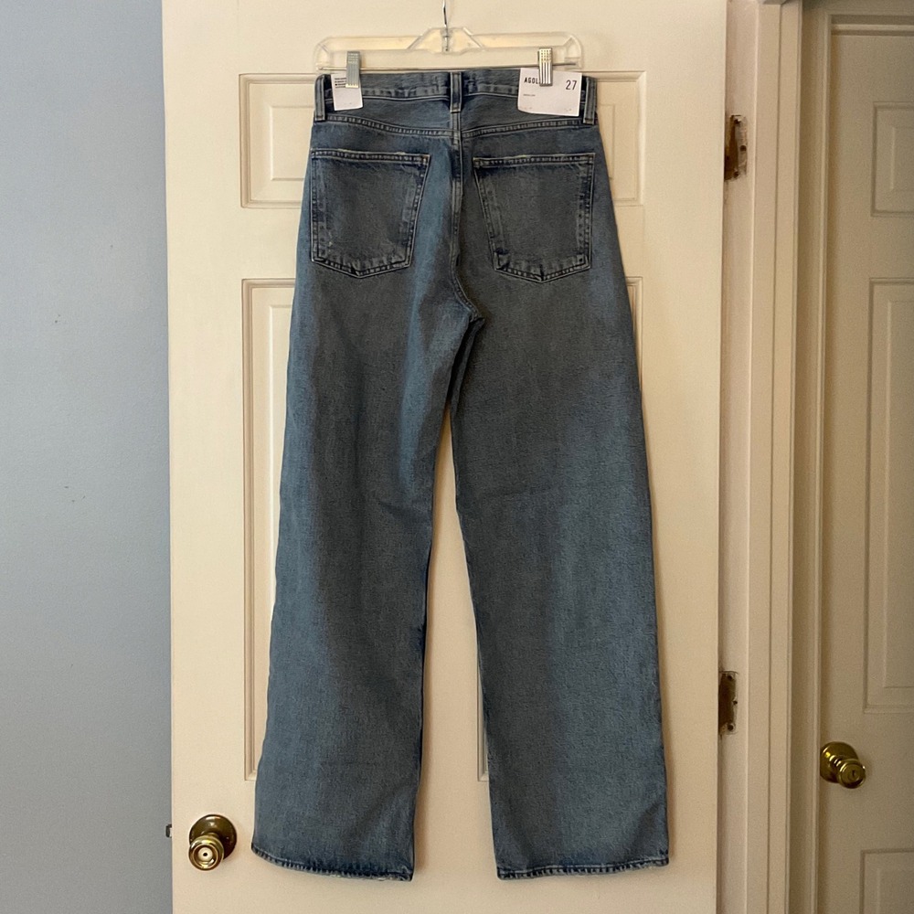 AGOLDE Arc Criss Cross Jean Conclusion Blue Wide Leg Denim Pants 27 NEW Jeans - Picture 8 of 13